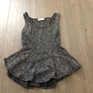 Black & white peplum top